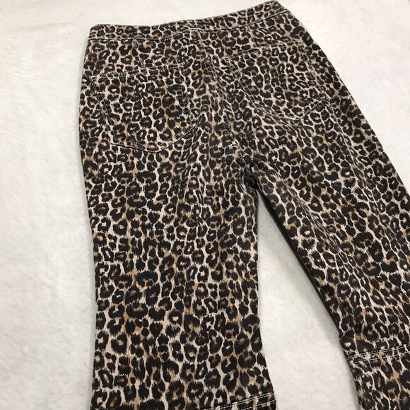 WE THE FREE People Wide Flare Jean Women 29 Reg (26x30) Leopard Print Stretch - Picture 9 of 16